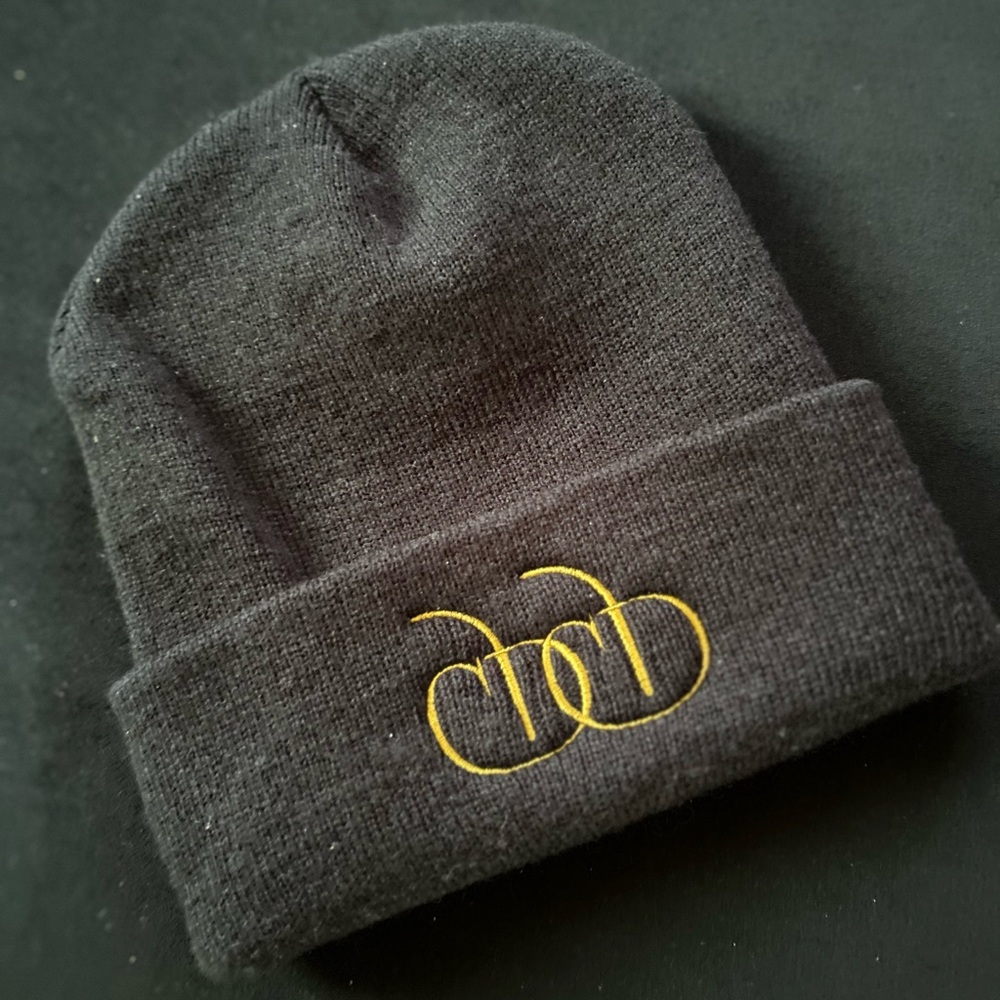 Cherry Drip Double Logo Cuffed Beanie